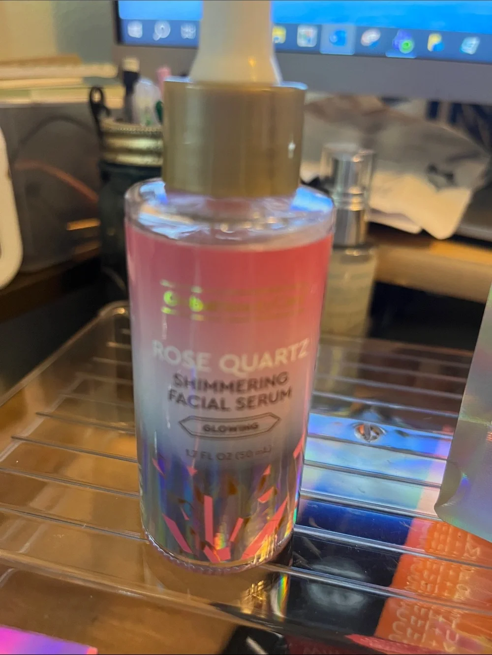 GlobalBeautyCare Rose Quartz Body Milk – Rose Scent (Pink)